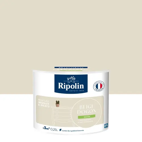 Peinture meuble et objet, RIPOLIN, beige dogon 0.25l - RIPOLIN Vente Directe