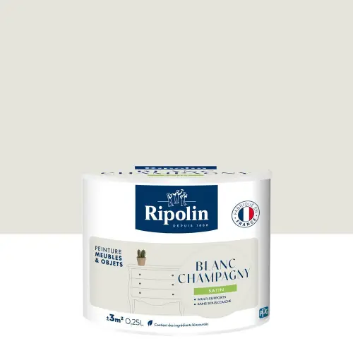 Meilleur Prix Peinture meuble et objet, RIPOLIN, blanc champagny 0.25l – RIPOLIN