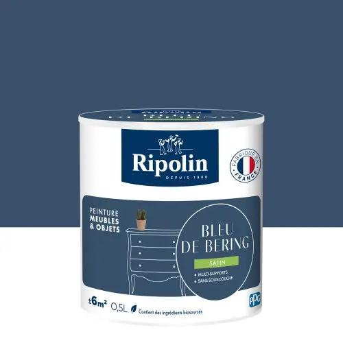 Dernier Modèle Peinture meuble et objet, RIPOLIN, bleu de bering 0.5l – RIPOLIN