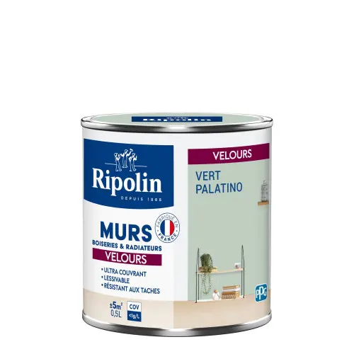 Vente Flash Peinture vert palatino mur, boiserie, radiateur RIPOLIN velours 0.5 l – RIPOLIN