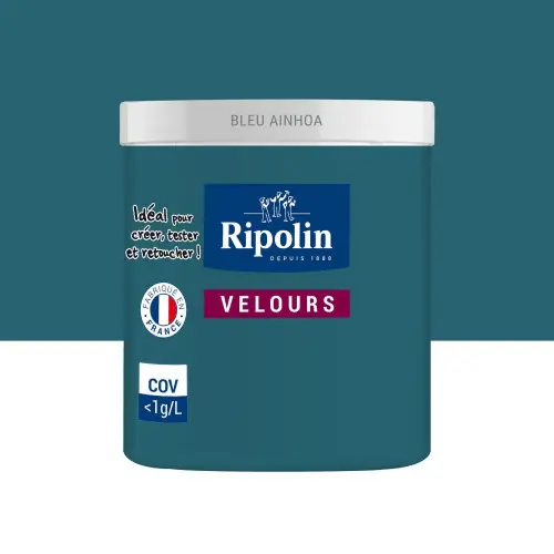Testeur peinture bleu ainhoa velours Interieur RIPOLIN 75 ml – RIPOLIN Marque