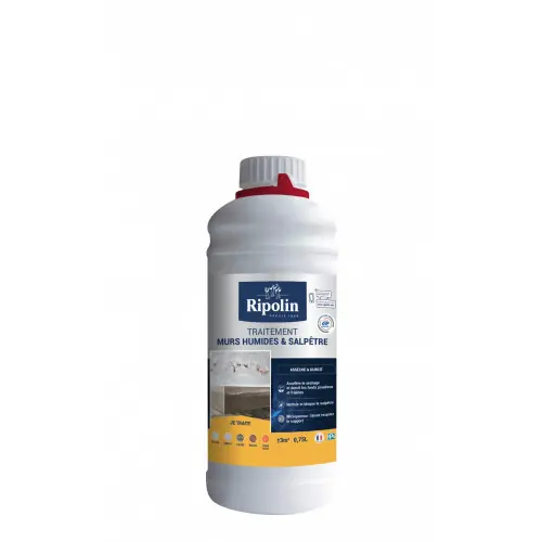 Traitement antisalpêtre et murs humides Rip etanch, RIPOLIN incolore 0.75 l - RIPOLIN Paiement Sécurisé