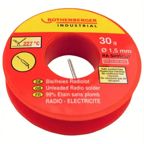 Offre Exclusive Bobine étain radio 1,5 mm, 30 g. ROTHENBERGER - ROTHENBERGER