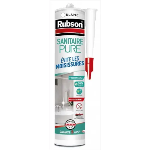 Mastic d‘étanchéité cuisine et bain pure sanitaire RUBSON blanc 280ml - RUBSON Nouvel Arrivage