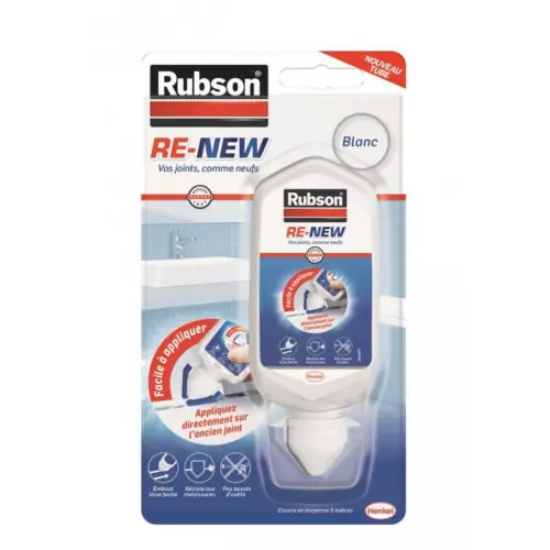 Dernier Modèle Mastic d‘étanchéité cuisine et bain RUBSON re-new blanc 80ml - RUBSON