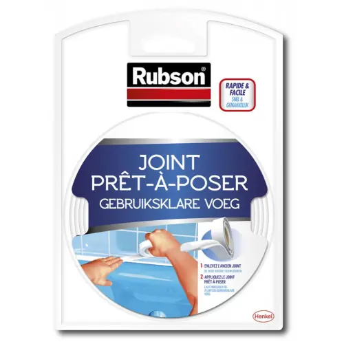 Mastic prêt à poser adhésif d‘étanchéité RUBSON cuisine et bain Easy 3,5 m blanc - RUBSON Soldes