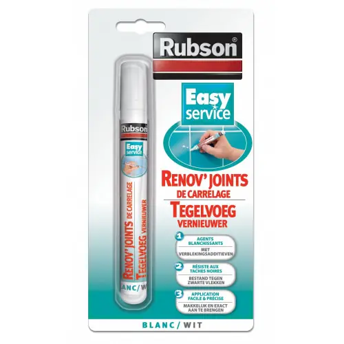 Réduction Rénovateur pour joint Rénov‘joint de carrelage blanc RUBSON 7 ml - RUBSON