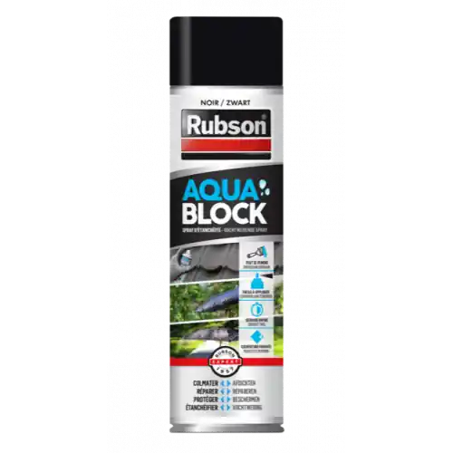 Revêtement d‘étanchéité Rubson aquablock noir spray 0.3L - RUBSON Bon Marché