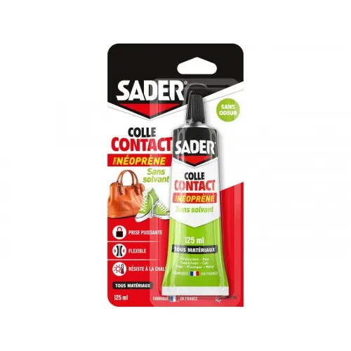 Prix Cassé Colle d‘assemblage contact type neoprene sans solvant sader tube 125ml – Sader