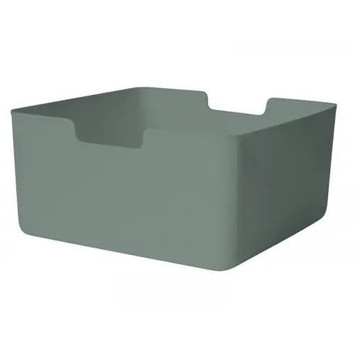 Dernière Chance Bac plastique recycle M KUB Sage 2 H.15 x l.31 x P.31 cm - Sans marque