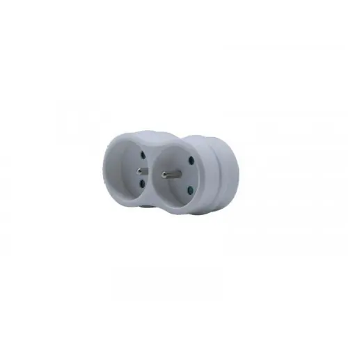 Prix Choc Biplite murale 2 prises, 16A blanc - Sans marque
