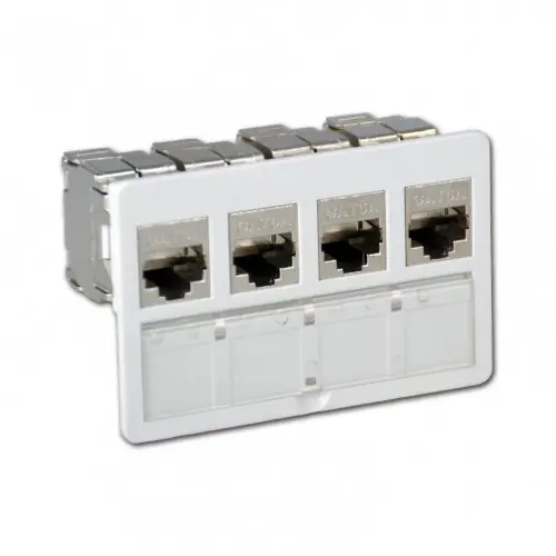 Bloc de 4 connecteurs modulaires RJ45 cat.6 OHMTEC - Sans marque Satisfait Ou Remboursé