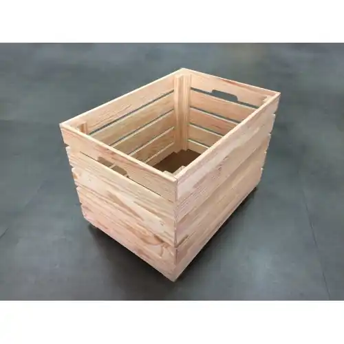 Prix Réduit Caisse en pin brut Creabox, 50 x 35 x 35 cm - Sans marque