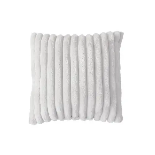 Coussin Dehli, blanc l.45 x L.45 cm – Sans marque Livraison Express