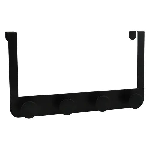 Acheter Direct Crochet pour salle de bains pour porte multiple, Ronda, noir – Sans marque