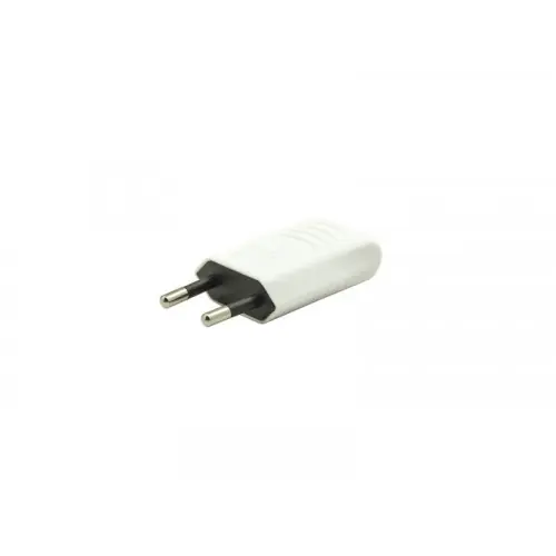 Commander Vite Fiche électrique mâle 2 pôles, connexion sur le côté, 6 A, blanc - Sans marque