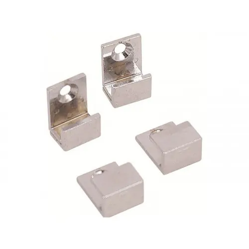 Petit Prix Jeu de 4 fixations miroirs U chromées - Sans marque