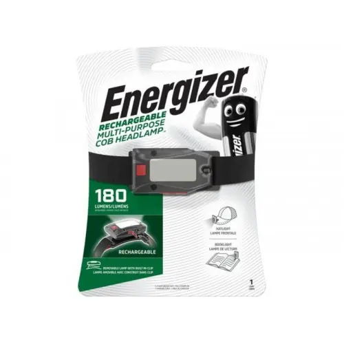 Lampe frontale rechargeable tête détachable 180 lm noire ENERGIZER - Sans marque Expédié Aujourd'hui