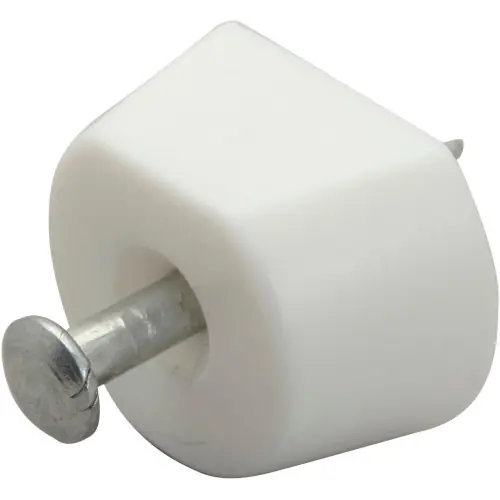 Nouvelle Collection Lot De 20 Taquets À Clouer, Plastique Blanc, Diam.1.5 Mm - Sans marque
