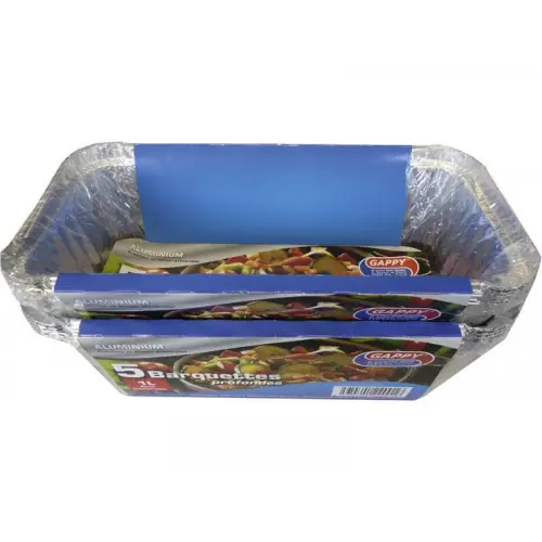 Achat Immédiat Lot de 5 barquettes aluminium 1.5L – Sans marque