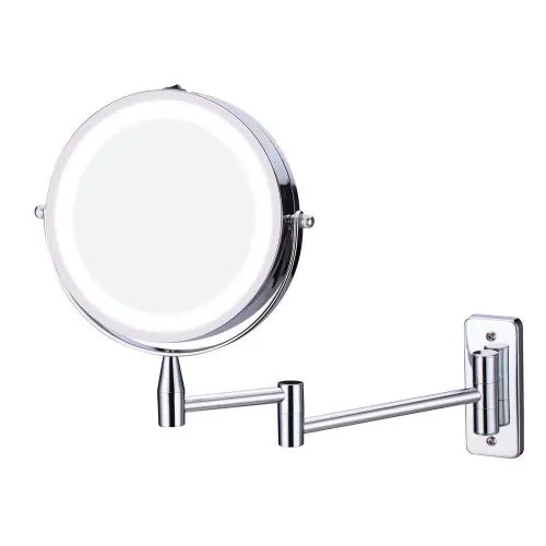 Prix Réduit Miroir Grossissant N/A N/A, H.15 X L.15 X P.0.5 Cm, Led Pivotant - Sans marque
