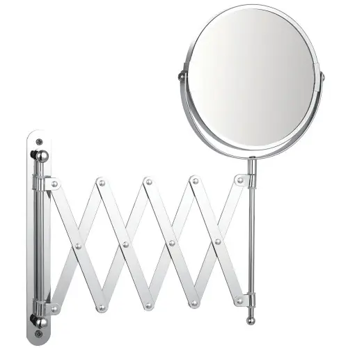 Miroir grossissant x 3 rond, H.15 x l.15 x P.0.5 cm, Extensible, chromé - Sans marque Authentique