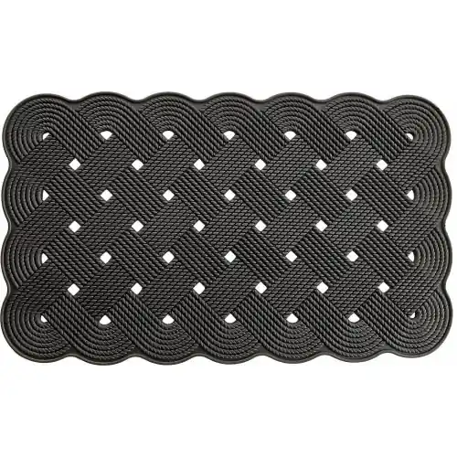 Paillasson caoutchouc noir l.45 cm x L.75 cm - Sans marque Expédition Rapide