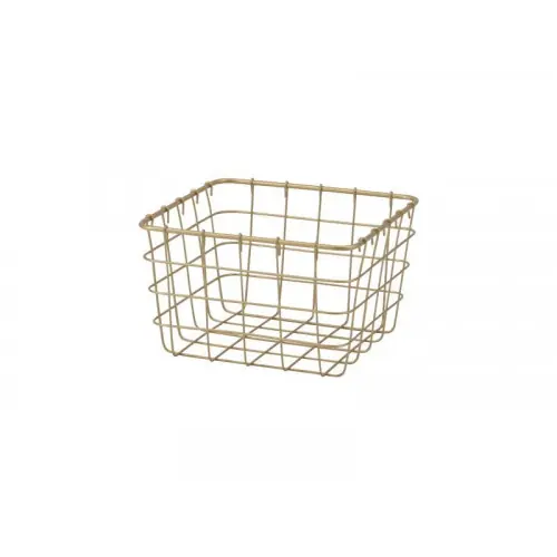 Prix Réduit Panier H.9 x L.15 x P.15 cm, Joy, métal doré - Sans marque