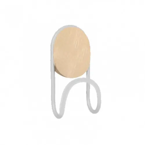 Patère à visser, 1 tête, bois/blanc, Gabel - Sans marque Petit Prix