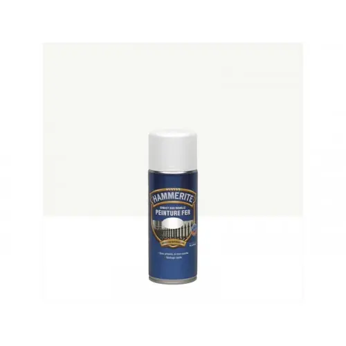 Peinture fer extérieur Aérosol direct sur rouille HAMMERITE blanc brillant 0.4 l - Sans marque Prix Bas