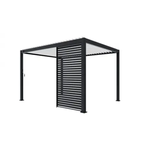 Pas Cher Persienne en aluminium coloris gris anthracite 123 cm pour pergola Prima 4x3 - Sans marque
