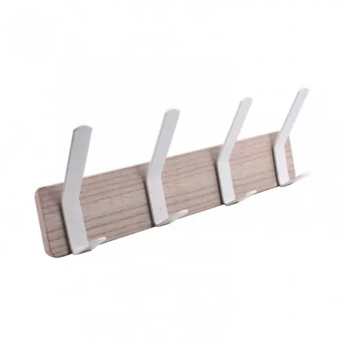 Offre Du Jour Portemanteau Sud 4 pateres, a fixer, bois, blanc - Sans marque