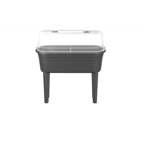 Populaire Potager sur pied avec serre, noir, H.26.5 x L.37 x l78 cm – Sans marque