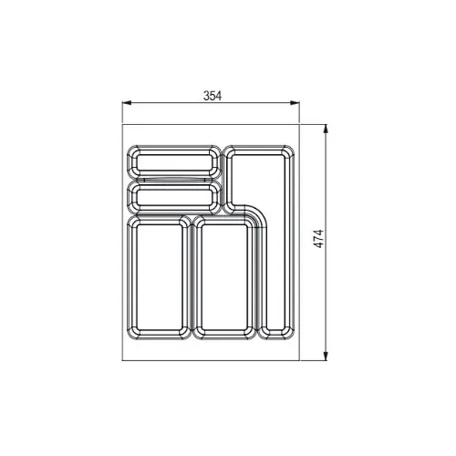Range-couverts 354x474 mm pour StrongBox gris - Sans marque Vente Directe