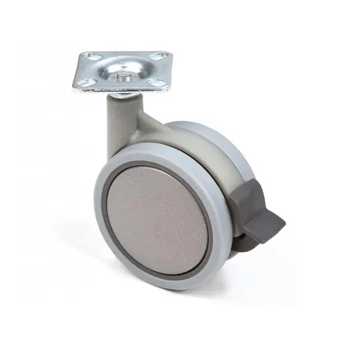 Roulette de meuble 75mm avec bande souple et frein - Sans marque Pas Cher