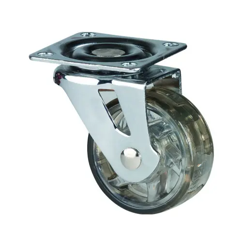 Meilleur Prix Roulette de meuble TOP O 50 mm transparent foncé sans frein - Sans marque