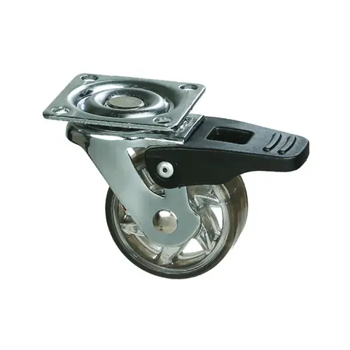 Nouvel Arrivage Roulette de meuble TOP O 50mm transparent foncé avec frein - Sans marque