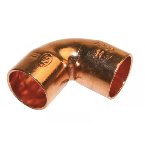 Prix Bas Sac de 10 coudes 90° petit rayon double femme cuivre à souder pour tube cuivre diam. 12 mm - Sans marque