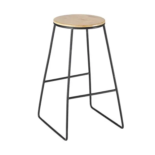 Tabouret de bar Anna, noir H.70 cm – Sans marque Meilleur Prix