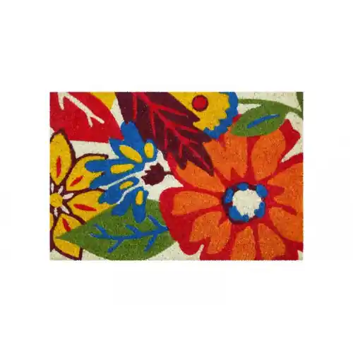 Prix Réduit Tapis coloris assortis rectangulaire, l.40 x L.60 cm Flowers - Sans marque
