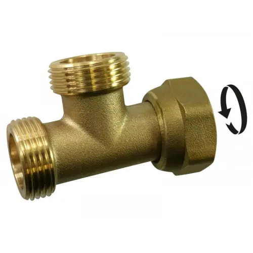 Petit Prix Té double M/F à visser laiton F 15 x 21 pour cuivre – Sans marque