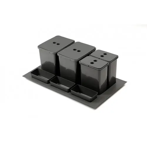 Trieur à déchets 2x16 + 2x8 l inséré dans tiroir 800 - 900 mm, anthracite - Sans marque Produit De Marque