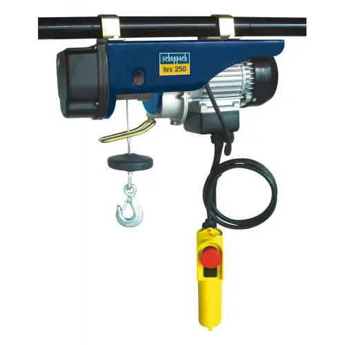 Palan électrique Hrs 250, 12 mètres, 250 kg - SCHEPPACH Commander Maintenant