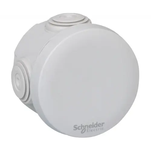 Boîte de dérivation ronde 4 entrées 60x60x40mm Mureva Box, SCHNEIDER ELECTRIC – SCHNEIDER ELECTRIC Prix Cassé