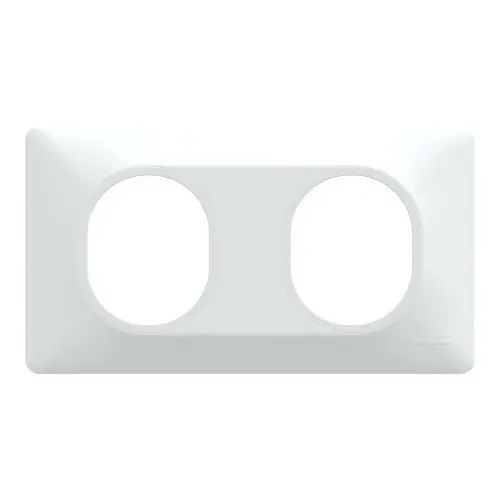 Plaque double horizontale Ovalis, SCHNEIDER ELECTRIC, blanc - SCHNEIDER ELECTRIC Authentique