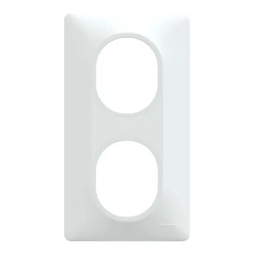 Offre Du Jour Plaque double verticale Ovalis, SCHNEIDER ELECTRIC, blanc - SCHNEIDER ELECTRIC