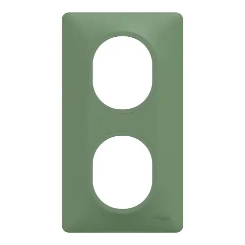 Plaque double verticale Ovalis, SCHNEIDER ELECTRIC, vert foret – SCHNEIDER ELECTRIC Commander Vite
