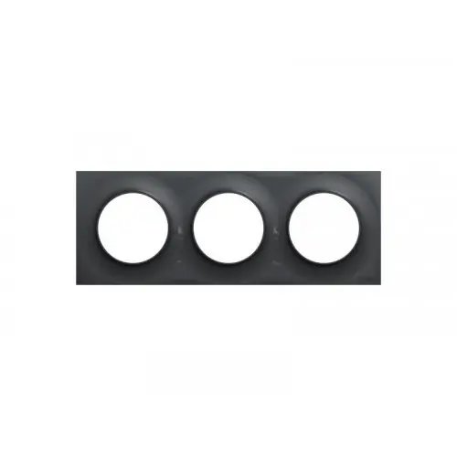 Commander Vite Plaque triple Odace Styl, SCHNEIDER ELECTRIC, anthracite - SCHNEIDER ELECTRIC