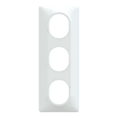 Prix Réduit Plaque triple verticale Ovalis, SCHNEIDER ELECTRIC, blanc - SCHNEIDER ELECTRIC