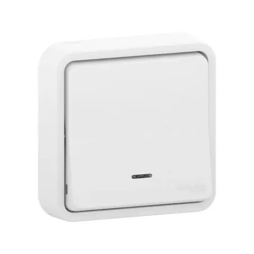 Commande En Gros Poussoir étanche lumineux encastrable Mureva Styl, en ABS Blanc – SCHNEIDER ELECTRIC